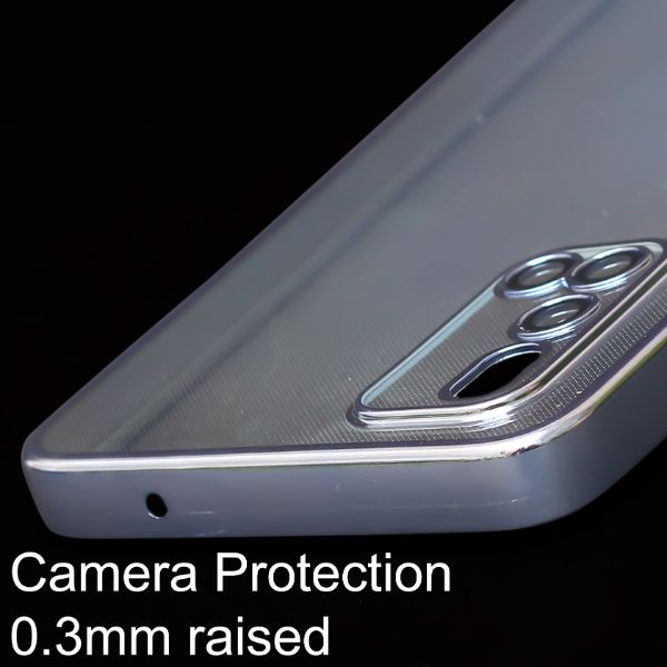 Silver 6D Chrome Logo Cut Transparent Case for Vivo V19