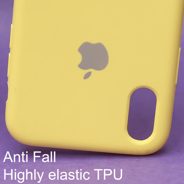 Yellow Original Silicone case for Apple iphone Xr