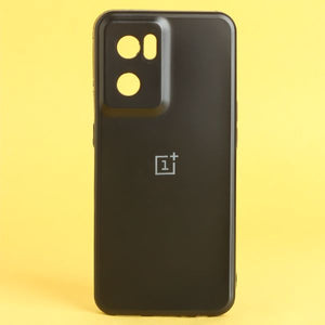 Black Metallic Finish Silicone Case for Oneplus Nord CE 2
