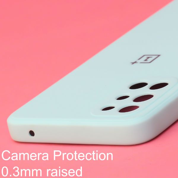 Light Blue Camera Original Silicone Case for Oneplus 9r