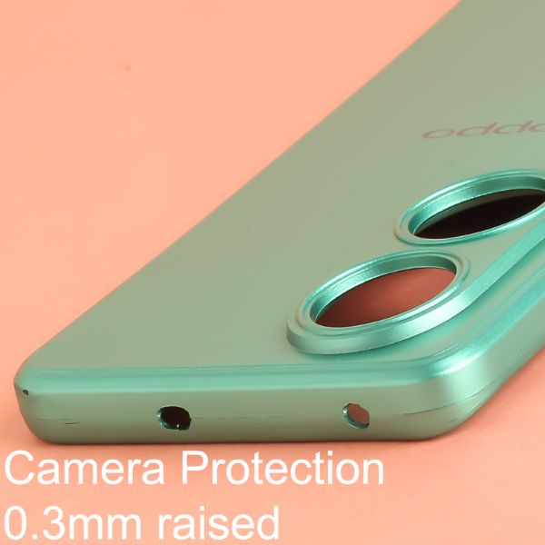 Dark Green Metallic Finish Silicone Case for Oppo Reno 8T