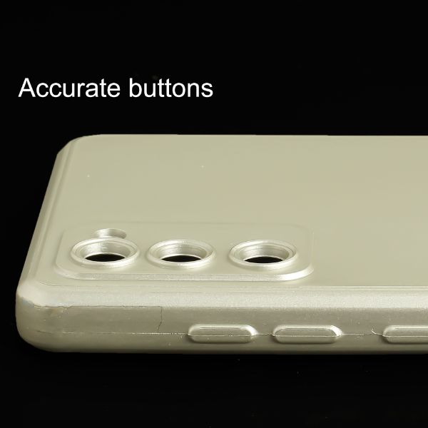 Cream Metallic Finish Silicone Case for Samsung S20 FE