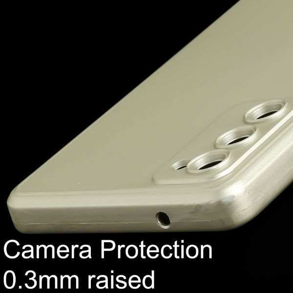 Cream Metallic Finish Silicone Case for Samsung S20 FE