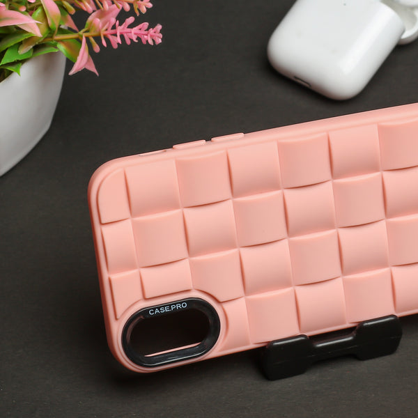 Pink Grid silicone case for Apple iPhone X/XS