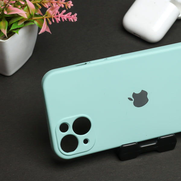 Light Blue Original Camera Silicone case for Apple iphone 15 Plus