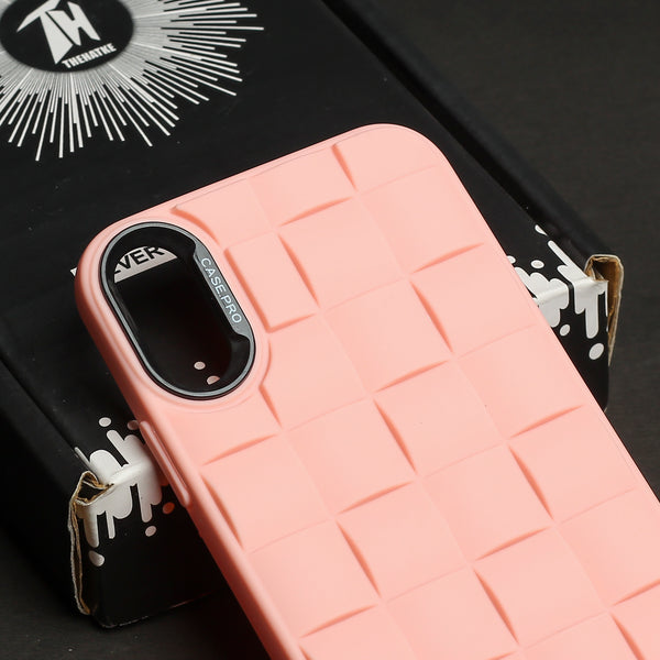 Pink Grid silicone case for Apple iPhone X/XS