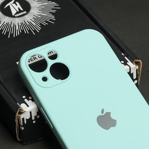 Light Blue Original Camera Silicone case for Apple iphone 15 Plus