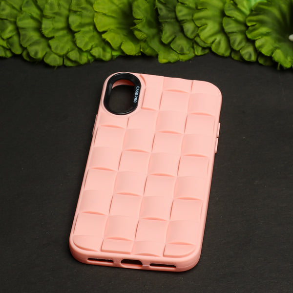 Pink Grid silicone case for Apple iPhone X/XS