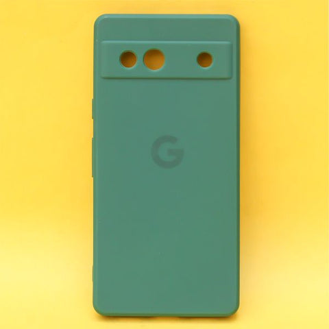 Dark Green Candy Camera Silicone Case for Google Pixel 7A