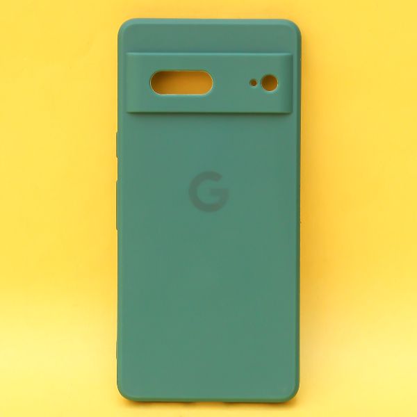 Dark Green Candy Camera Silicone Case for Google Pixel 7