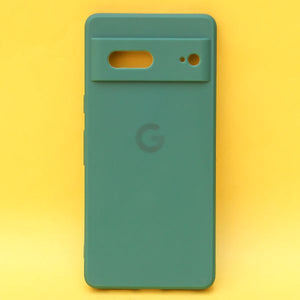 Dark Green Candy Camera Silicone Case for Google Pixel 7