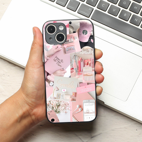 Pinkspiration metal back case for Apple Iphone 13