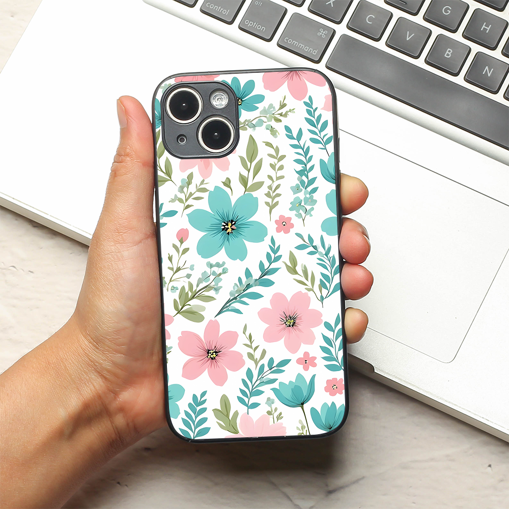 Floral Mist metal back case for Apple Iphone 13