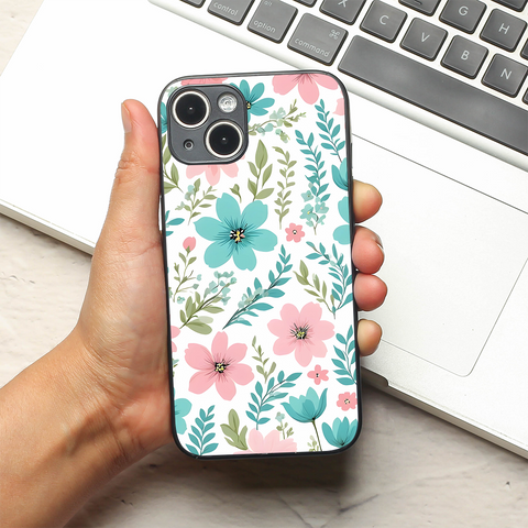 Floral Mist metal back case for Apple Iphone 15