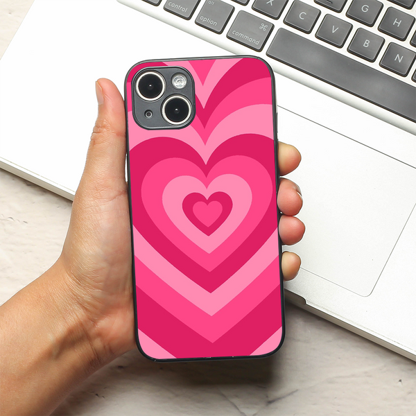 Retro Love metal back case for Apple Iphone 14