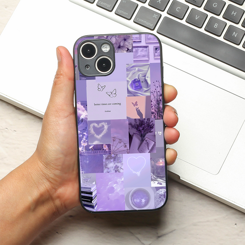 Lavender Dreams metal back case for Apple Iphone 13