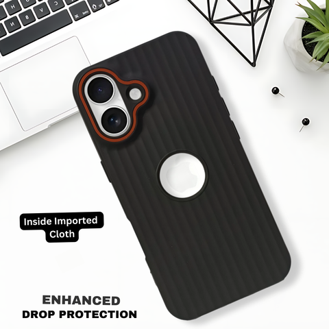 SleekLine Black Silicone Case for Apple Iphone 16