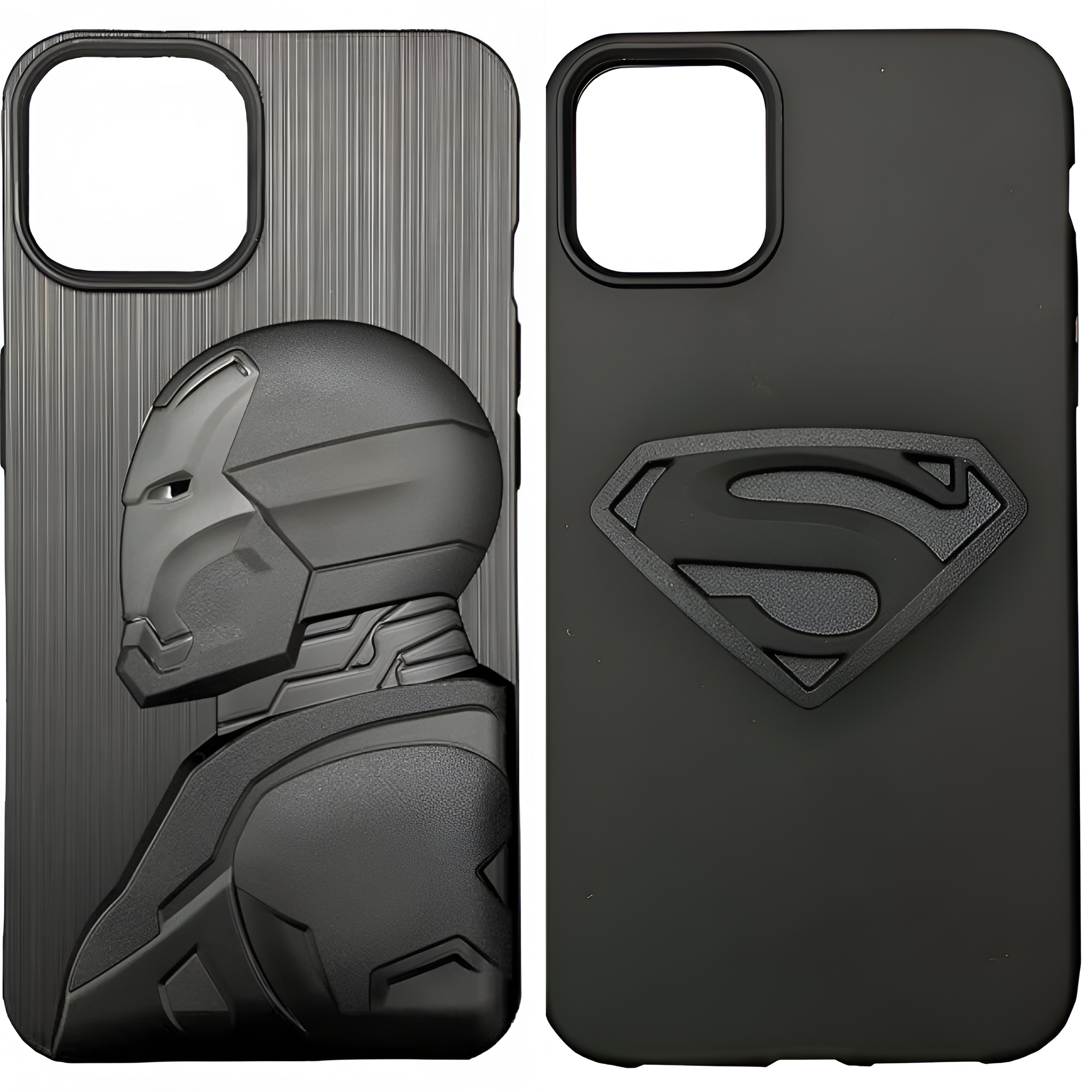 Superhero Engraved(COMBO)(I+S) logo silicon Case for Apple Iphone 13