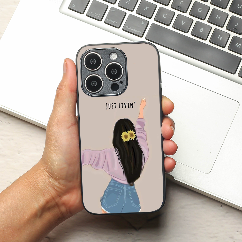 Just Livin metal back case for Apple Iphone 16 Pro