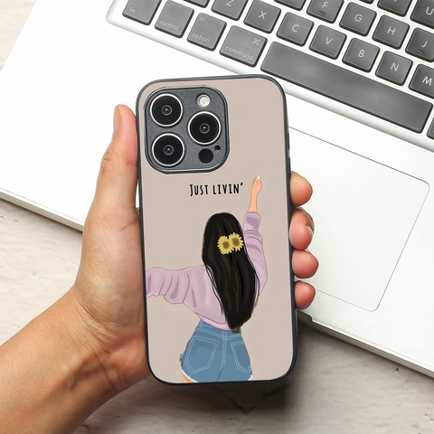 Just Livin metal back case for Apple Iphone 16 Pro