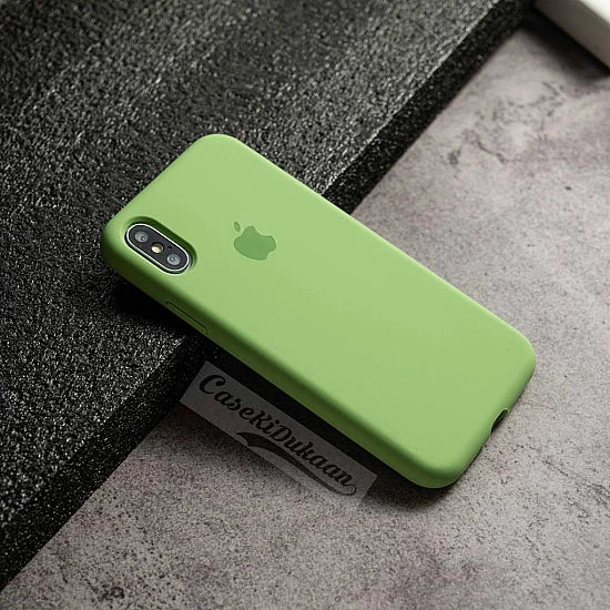 Light Green Original Silicone case for Apple iphone Xs Max