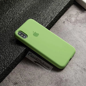 Light Green Original Silicone case for Apple iphone Xs Max