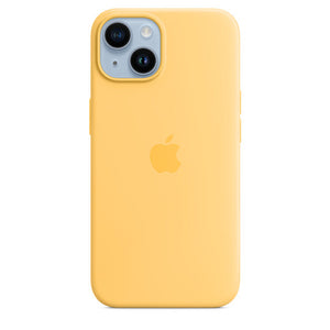 Yellow Original Silicone case for Apple iphone 15 Plus