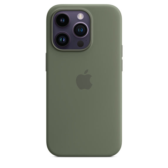 Olive Green Original Silicone case for Apple iphone 15 Pro