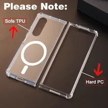MagSafe Clear Transparent Silicone case for Samsung Z Fold 5 5G