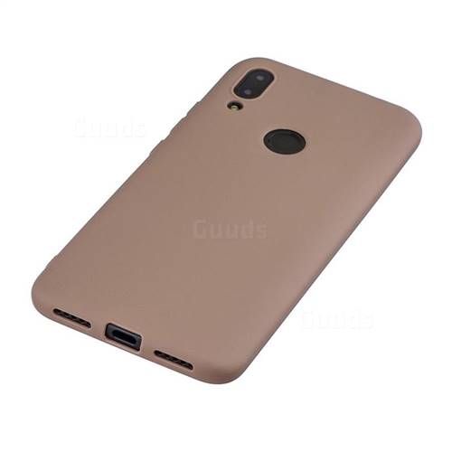 Brown Camera Original Silicone Case for Redmi Note 7 Pro