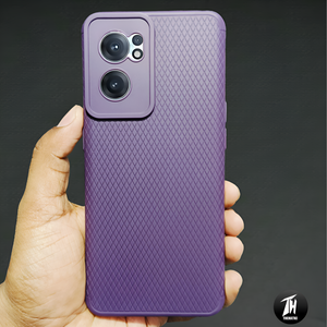 Deep Purple Line Wave Silicone Case for Oneplus Nord CE 2