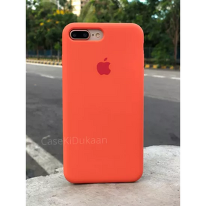 Orange Original Silicone case for Apple iphone 8 Plus