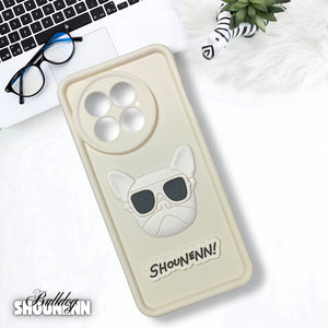 Cream SHOUNENN BULLDOG Silicone case for Oneplus 13