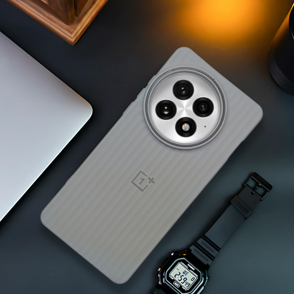 Grey SleekLine Silicone Case for Oneplus 13