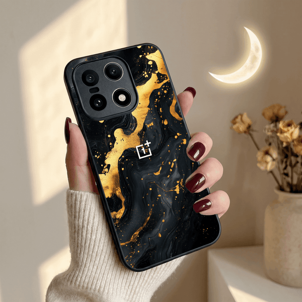 Black Gold Blaze MB case for Oneplus 15
