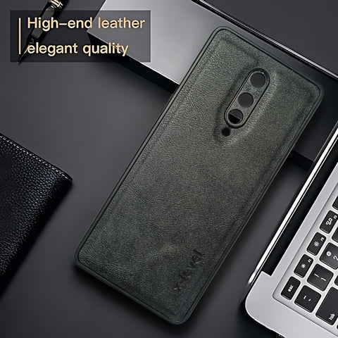 X-LEVEL Black Leather Case for Oneplus 8
