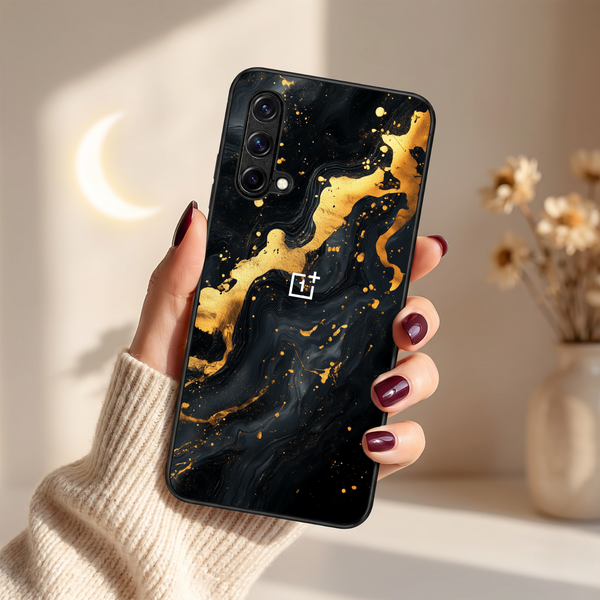 Black Gold Blaze MB Case for Oneplus Nord CE