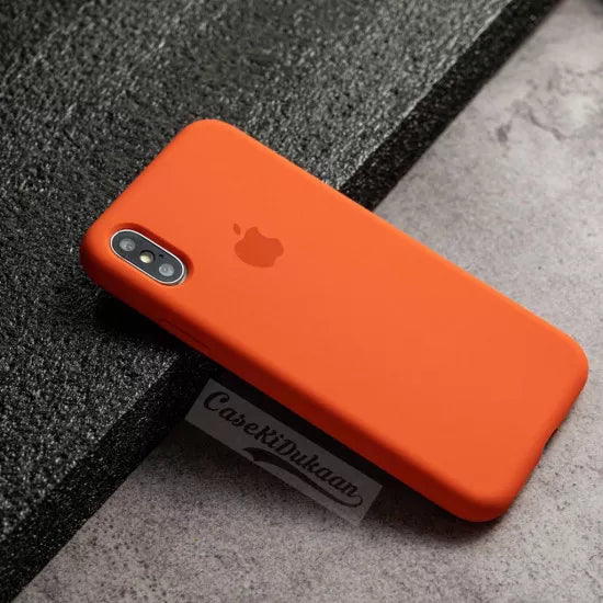 Orange Original Silicone case for Apple iphone Xs Max