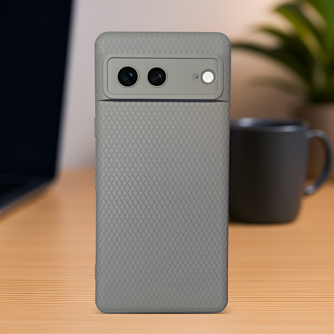 Grey Line Wave Silicone Case for Google Pixel 7