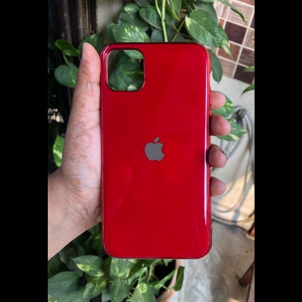 Red Border mirror Silicone case for Apple iphone 11 Pro
