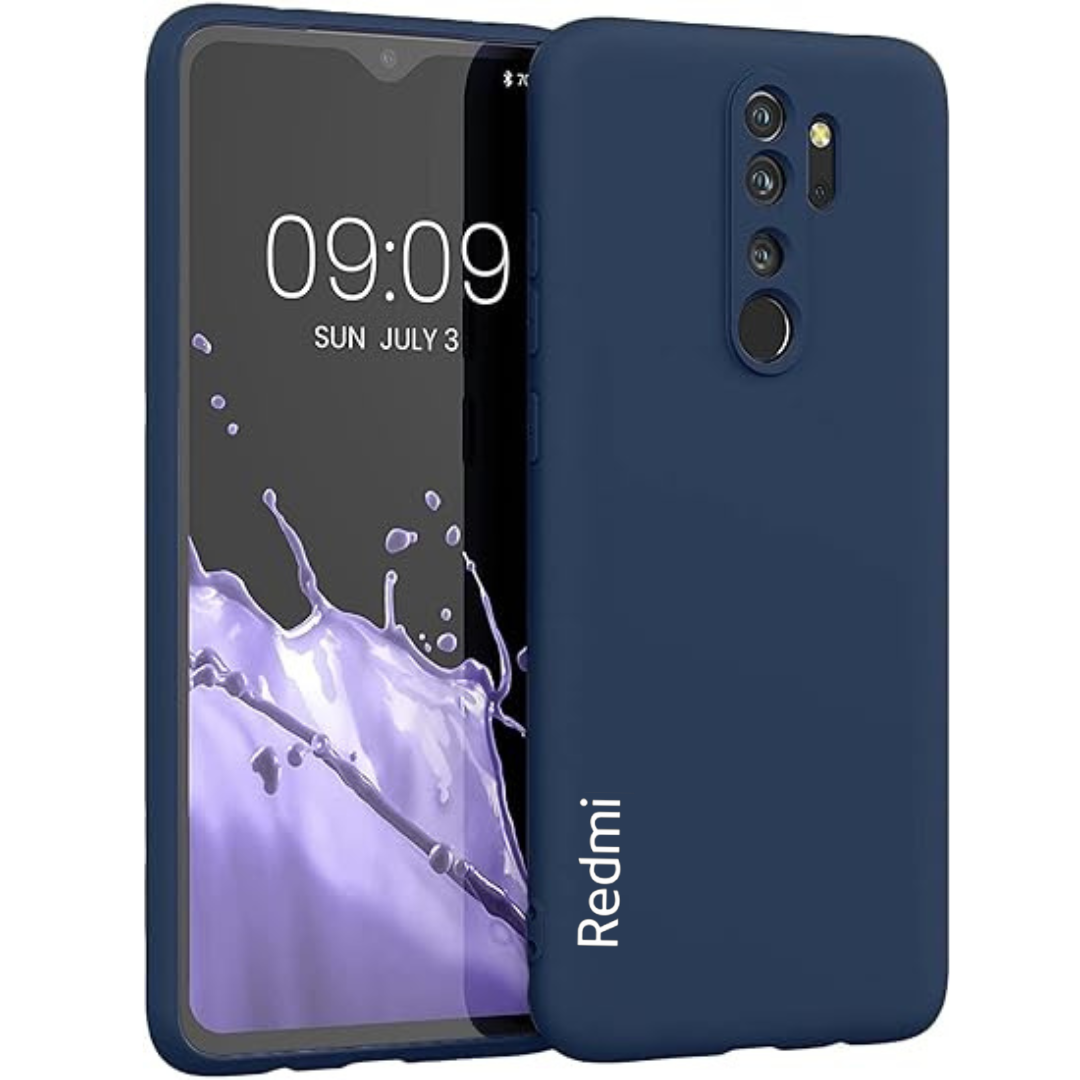 Dark Blue Camera Original Silicone Case for Redmi Note 8 Pro