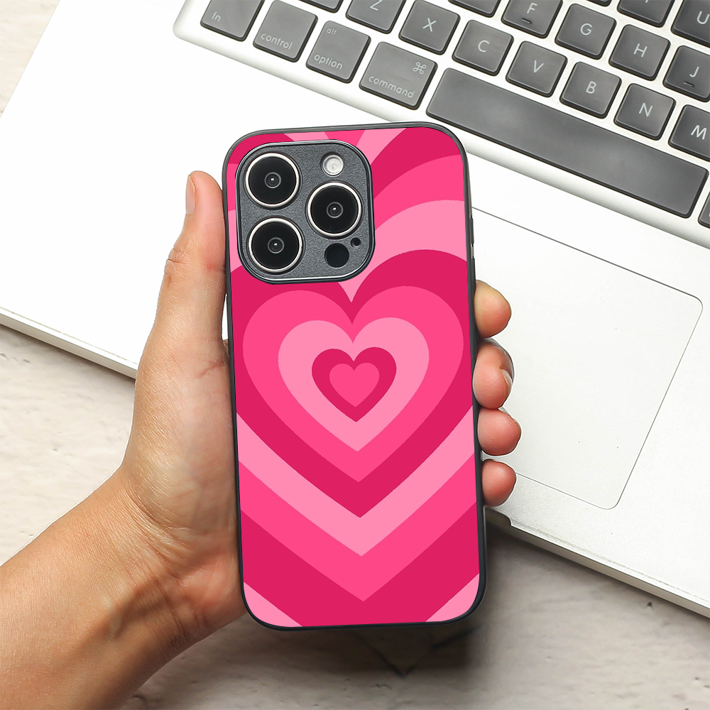 Retro Love metal back case for Apple Iphone 15 Pro Max