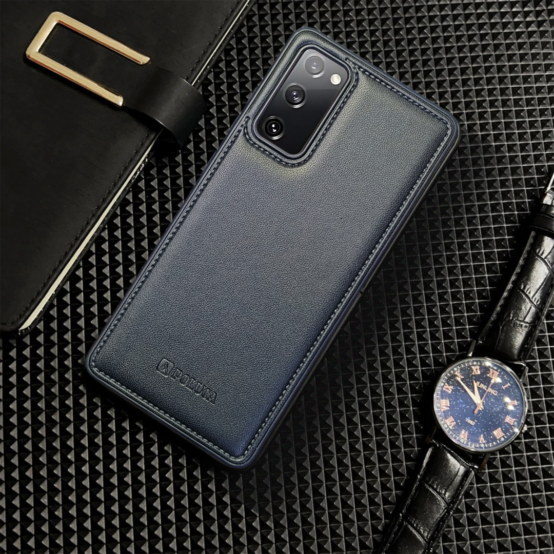 Prime Leather Black Leather Case for Samsung S20 Fe
