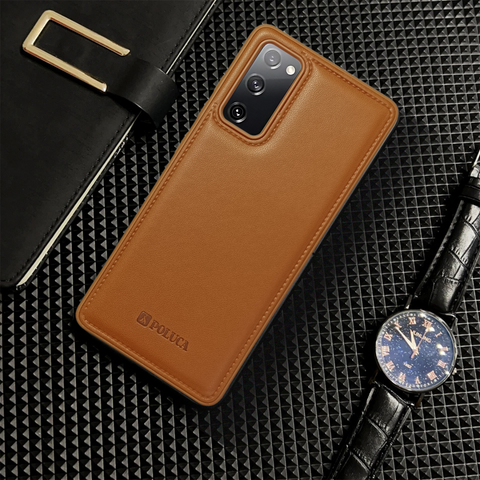 Prime Leather Brown Leather Case for Samsung S20 Fe
