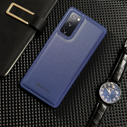 Prime Leather Dark Blue Leather Case for Samsung S20 Fe