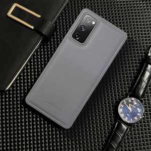 Prime Leather Grey Leather Case for Samsung S20 Fe