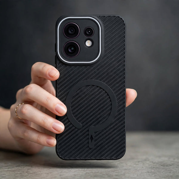 Gripon Black (GREY RING) Silicone Case for Oppo Reno 16