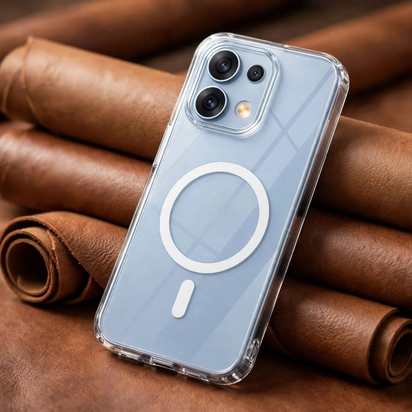 MagSafe Clear Transparent Silicone case for Oppo Reno 16c