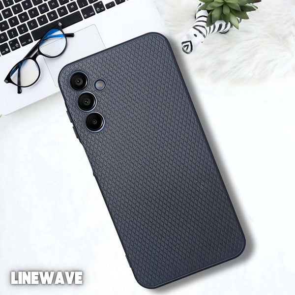 Black Line Wave Silicone Case for Samaung A57