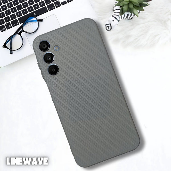 Grey Line Wave Silicone Case for Samaung A56